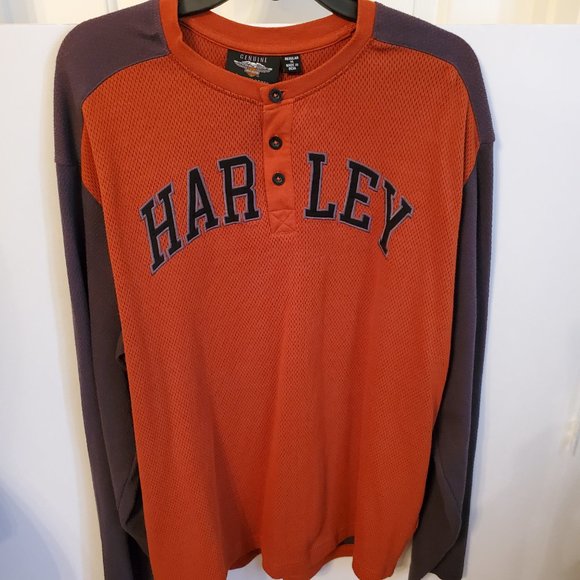 Harley Davidson Henley style long sleeve shirt. Size XL. - Picture 5 of 16